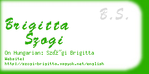 brigitta szogi business card